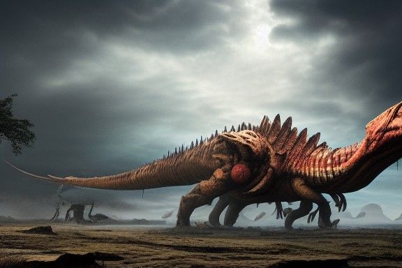 Epic Battle: Nephilim vs Spinosaurus in Hyperreal Detail