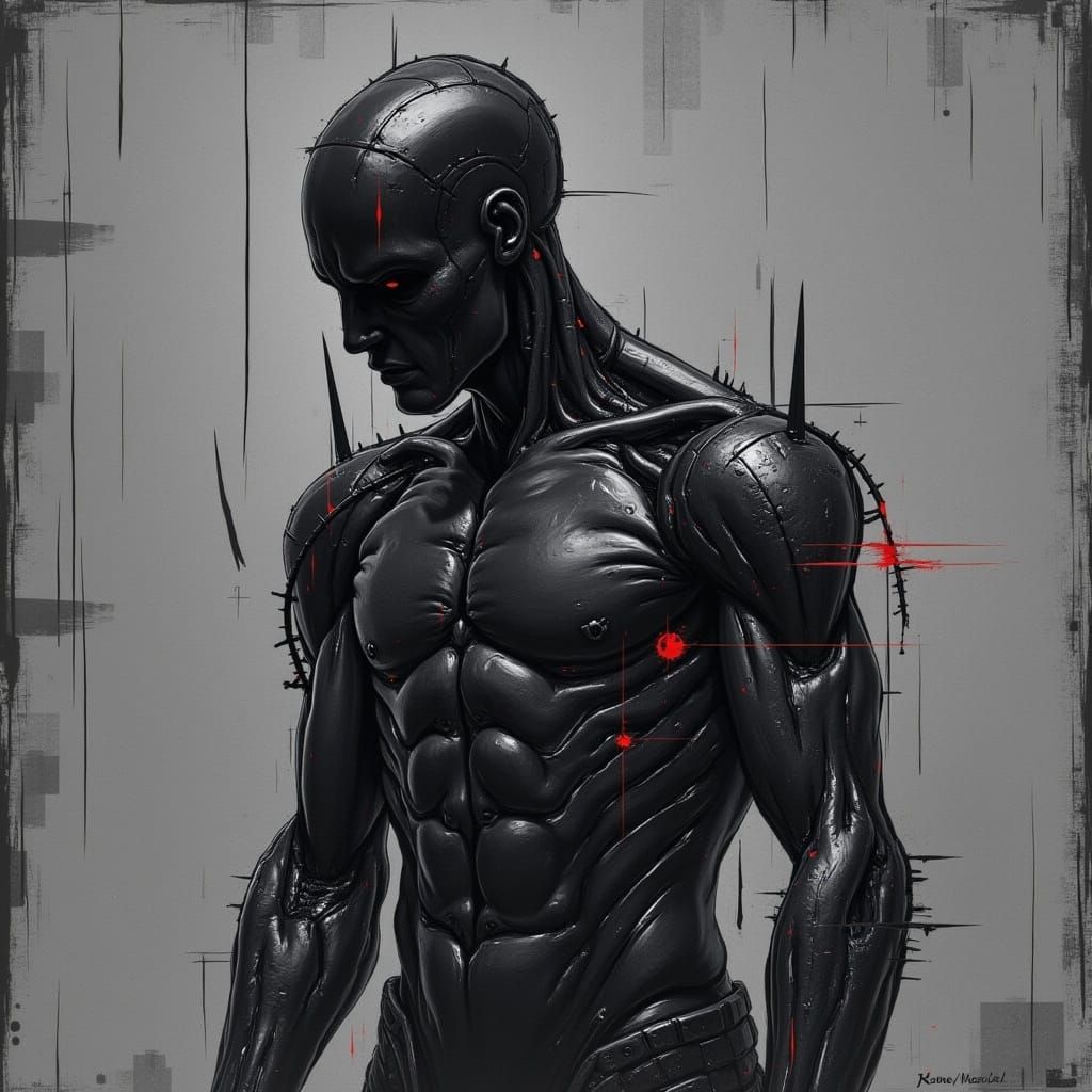 Cybernetic Warrior in Stealth Mode