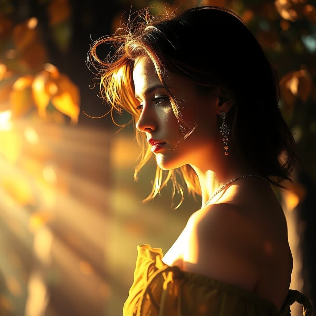 Autumn as a Woman: Surreal Digital Matte Painting