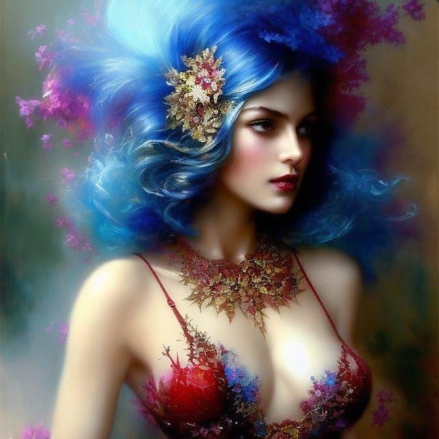 Vibrant Crystal Shop Displayed as an Inksplash Painting