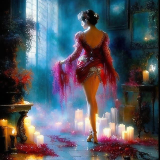 Vibrant Crystal Shop in Hyperdetailed Style