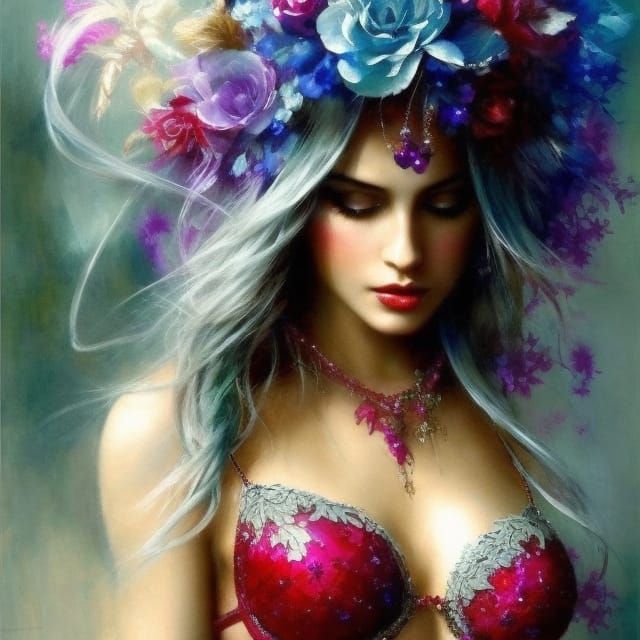 Vibrant Crystal Shop Interior in Hyperdetailed Style