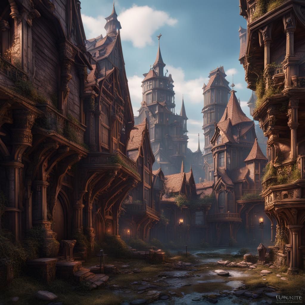 Fantastical Buildings in Detailed Matte Painting