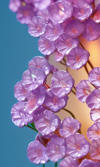 Translucent Ice Phlox Flowers in Hyperrealistic Matte Painti...