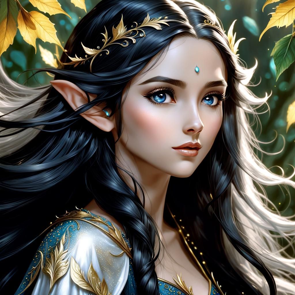 Luthien Tinuviel: Fairiest Elf Portrait with Silver Details