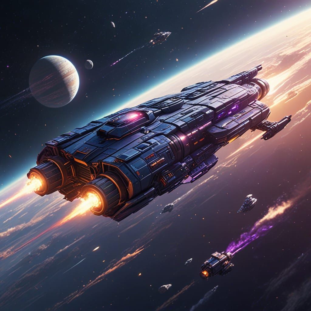 Spaceship Launch: Sci-Fi Concept Art in 8K