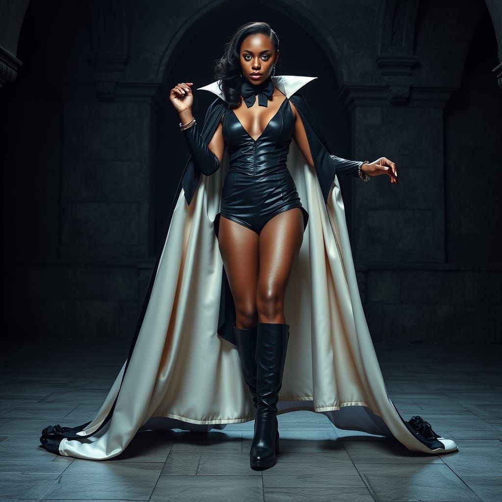 Elegant Vampire Countess in Formal Attire