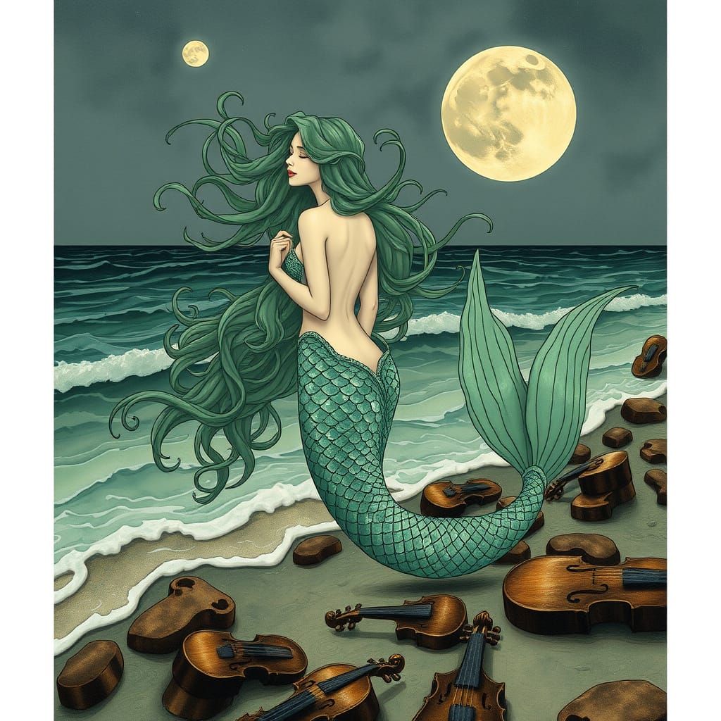 Mermaid's Song on a Shore of Shattered Dreams