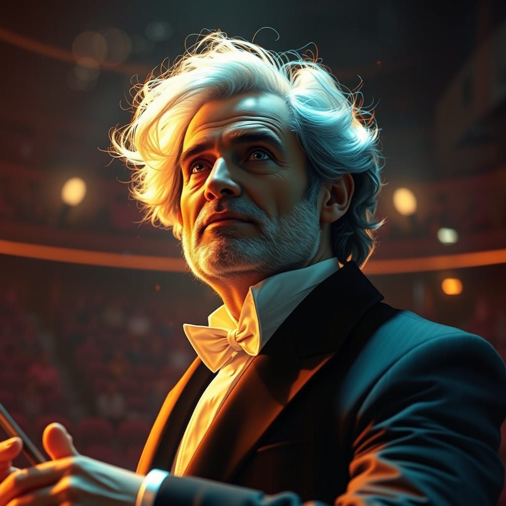 Ethereal Conductor in Hyperdetailed Portrait