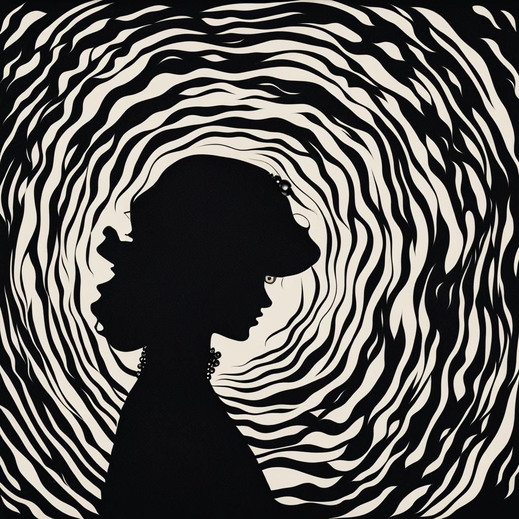Elegant Silhouette Portrait of a Woman