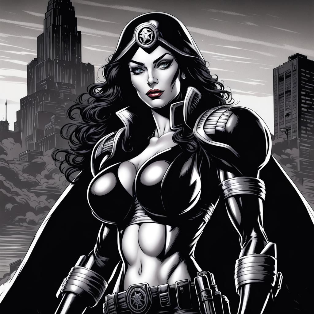 GI Joe Baroness Portrait in Comic Book Style