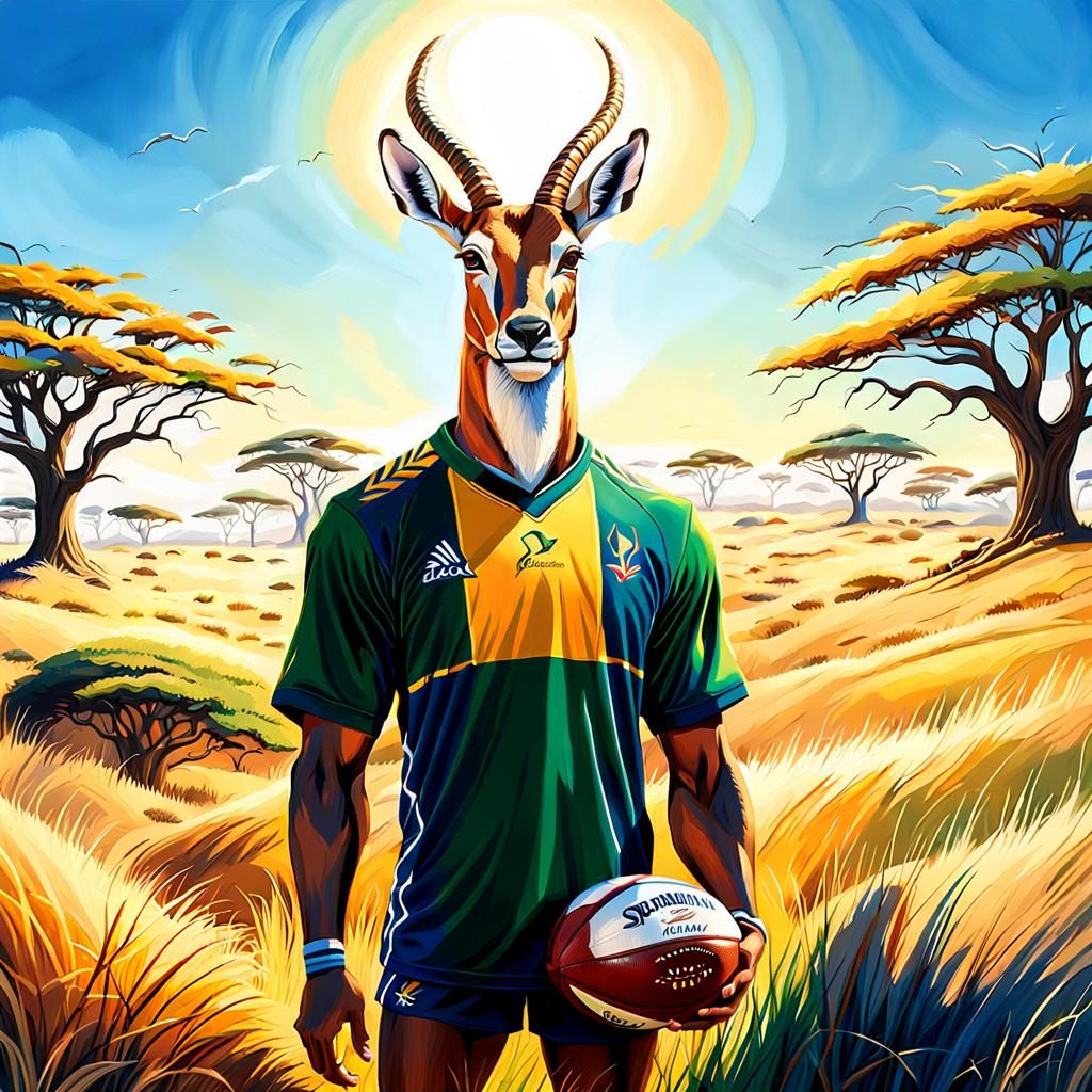Antilope as a South African rugby player