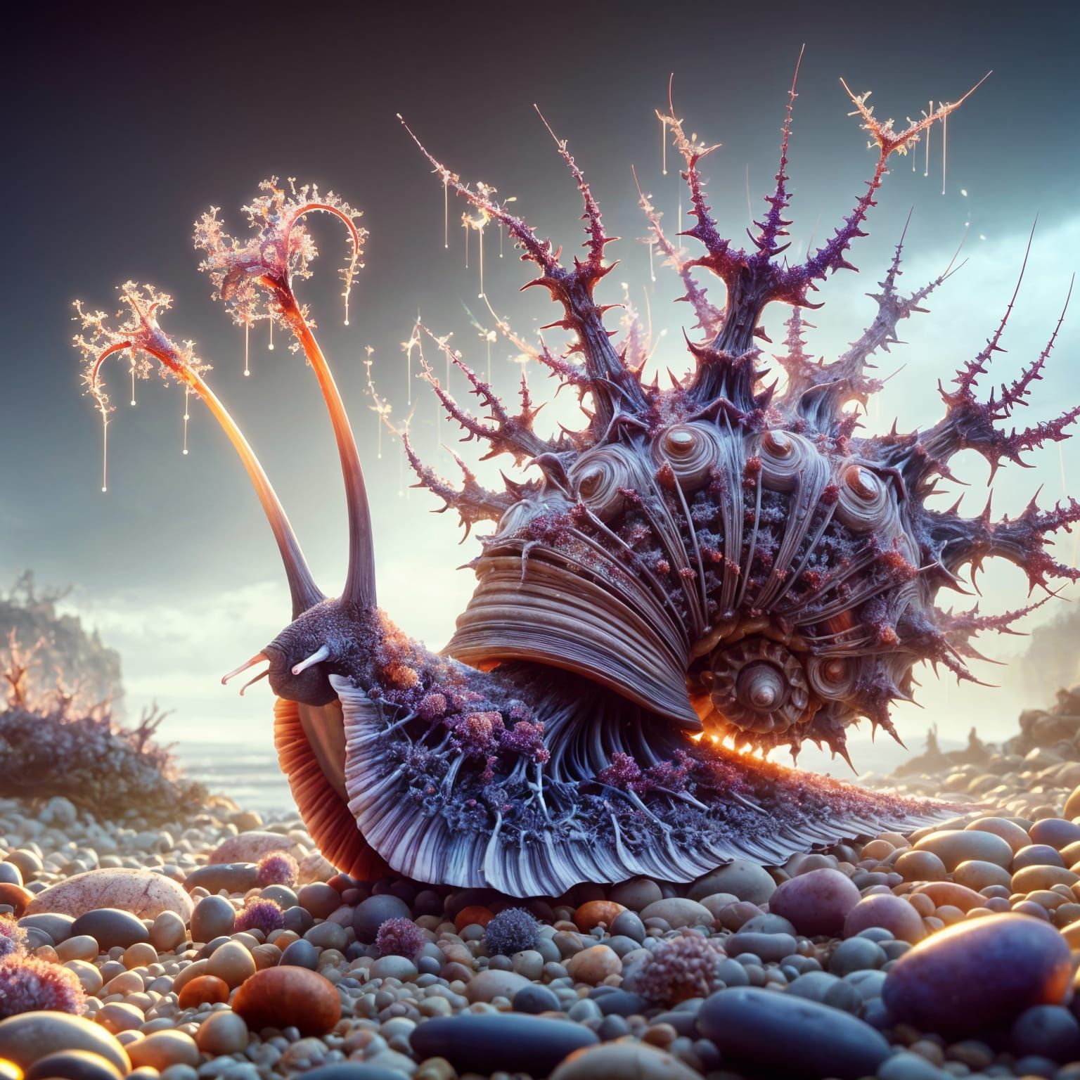 Fantastical Murex Snail Concept Art in 8K