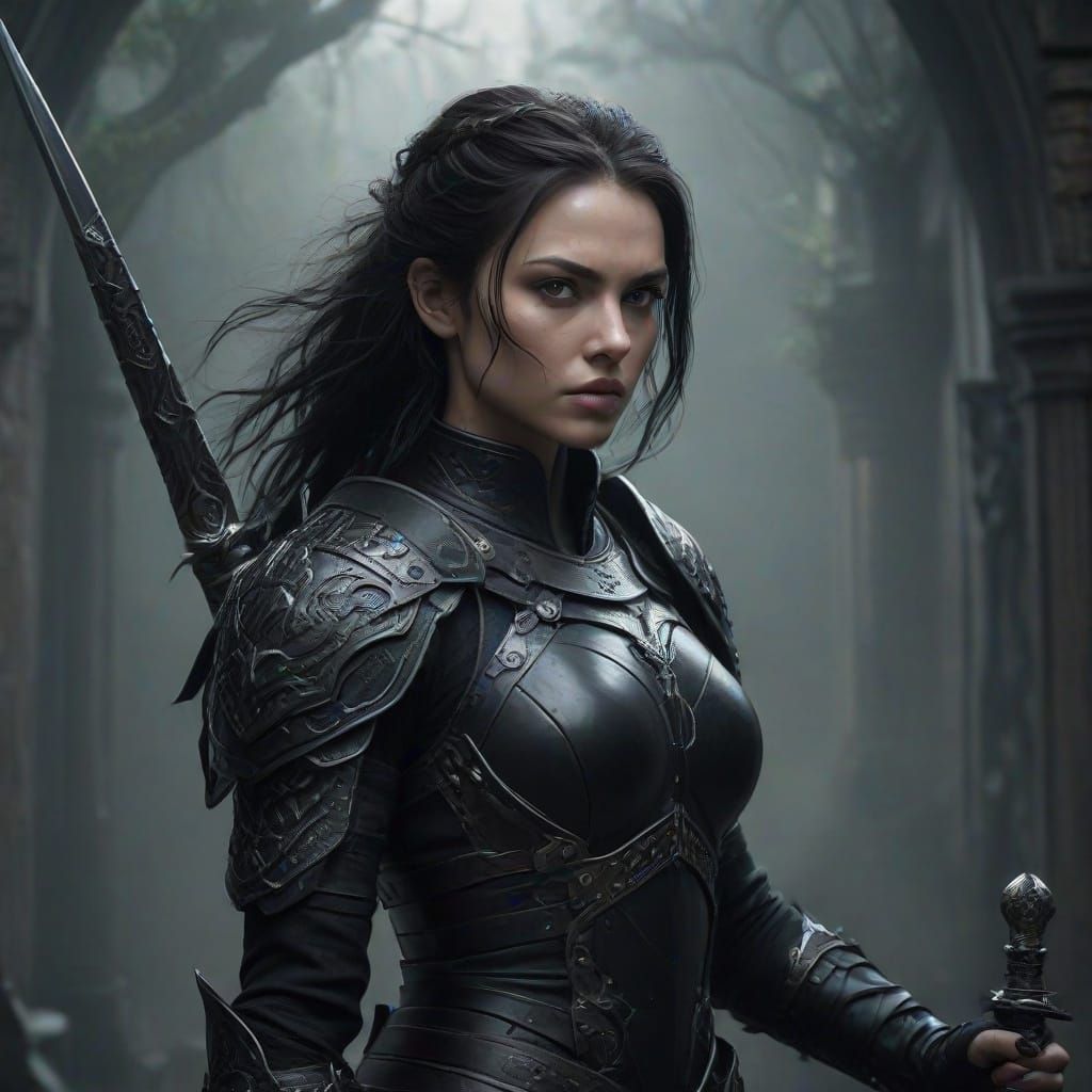 Mystical Panther Warrior in Dark Fantasy Art