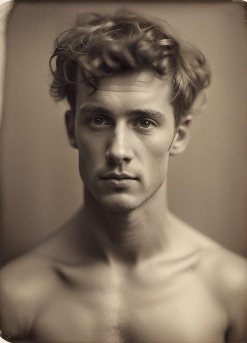 Striking Portrait of Young Man in Stieglitz Style