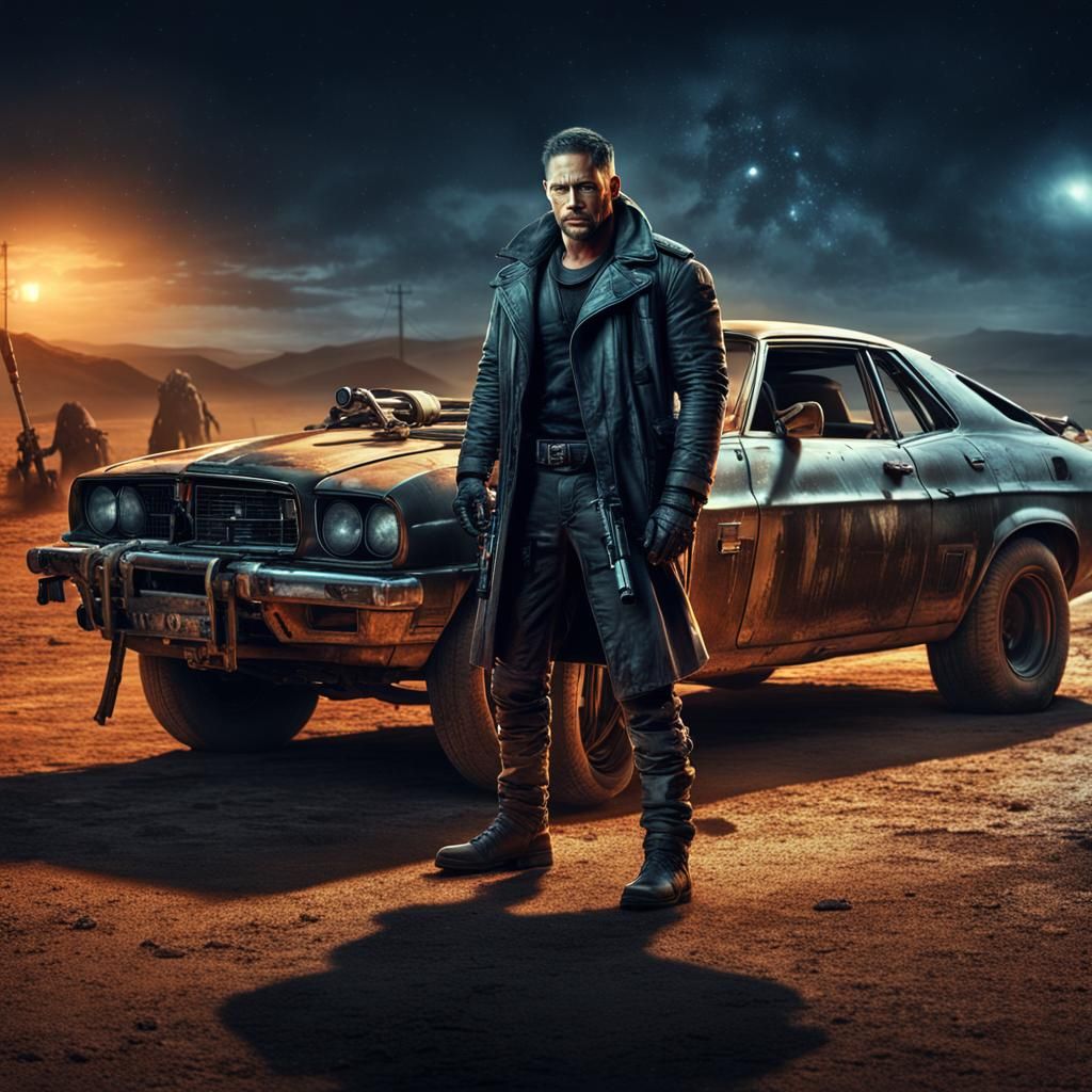 Mad Max at Night: Realistic Cinematic Car Scene