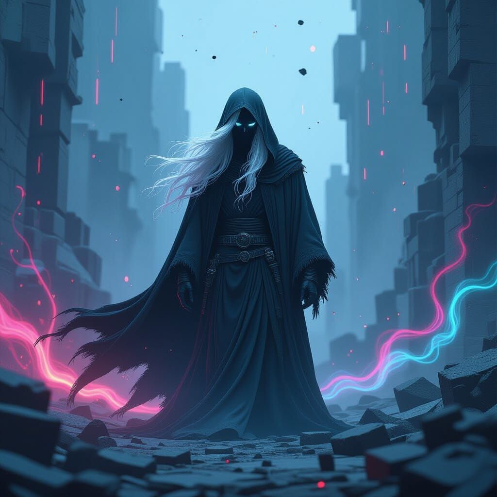 Digitally Encoded Grim Reaper in Crumbling Simulated World