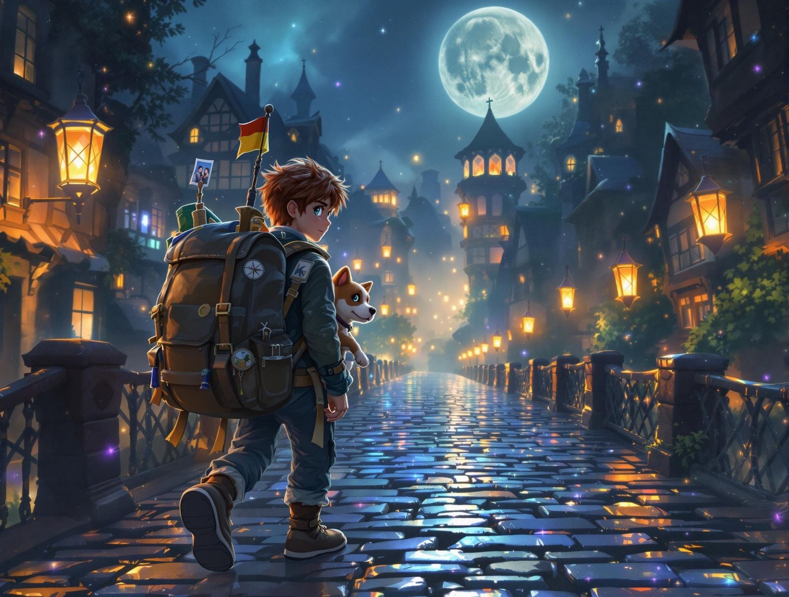A Young Boy's Journey Begins Under Starry Night Skies