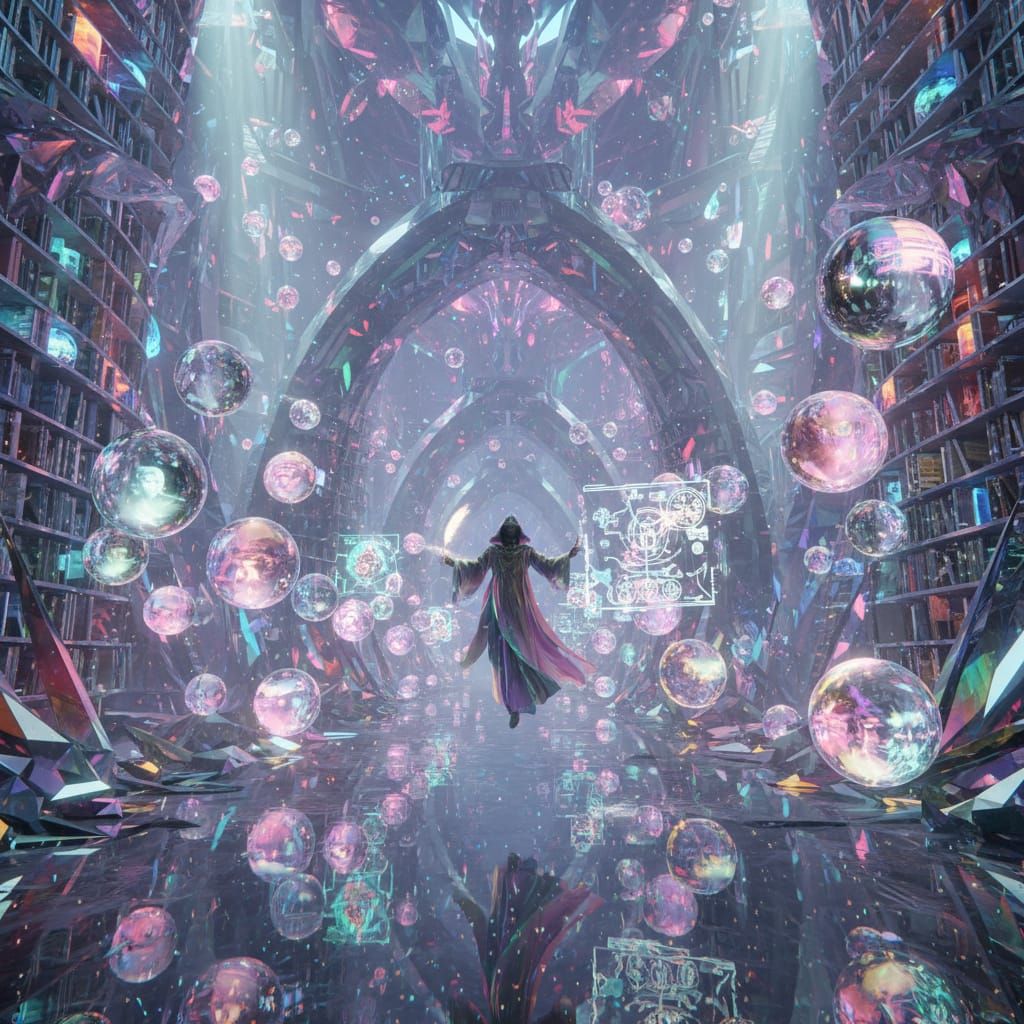 Dream Library Interior CGI Art