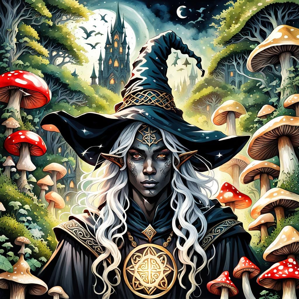 High Gothic Wizard in Ethereal Forest