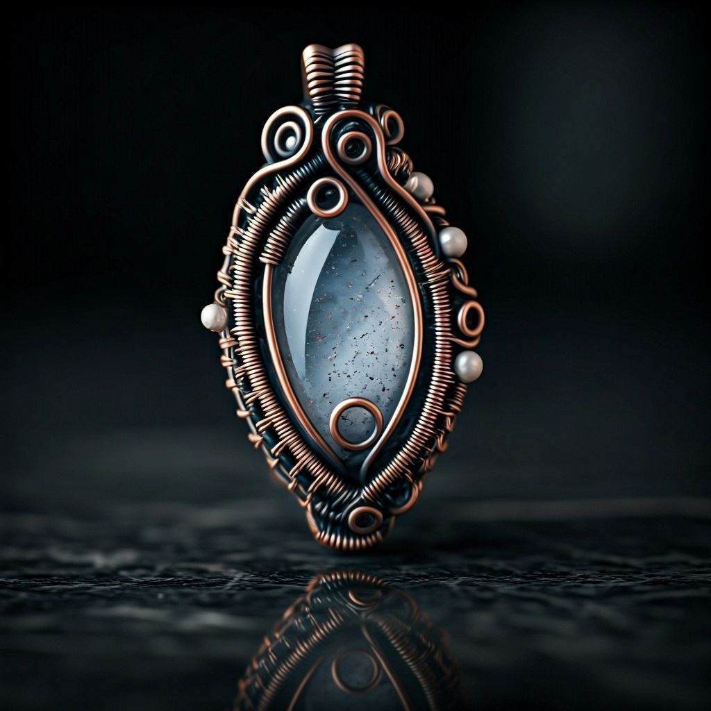 Intricate Wire-Wrapped Gemstone Jewelry in Organic Style