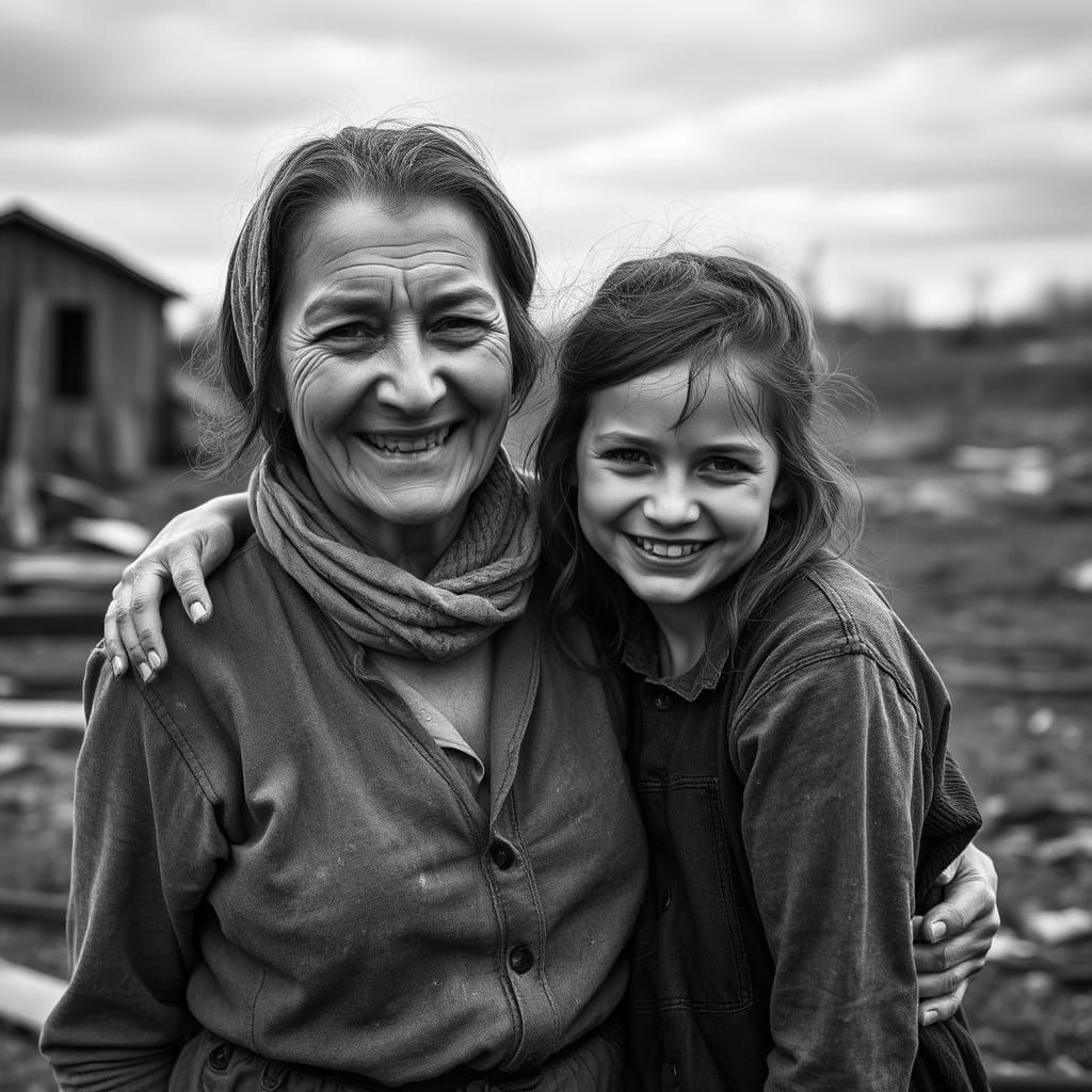 Mother and Daughter Share Joy Amidst Hardship