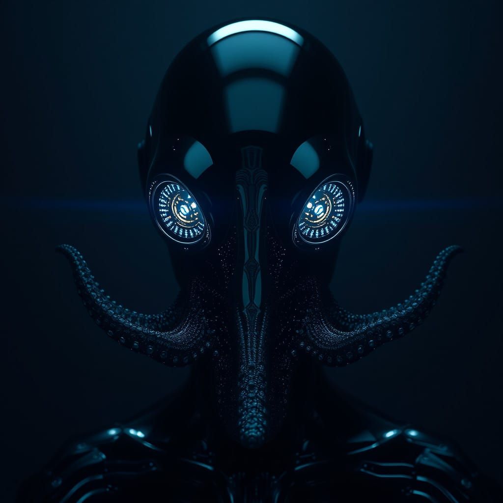 Octopus-Human Hybrid in Infinite Mirror Recursion