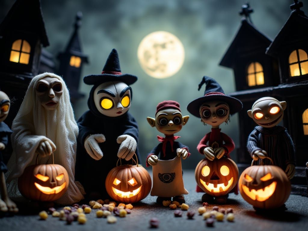 Haunted Halloween Night Full Moon Gathering