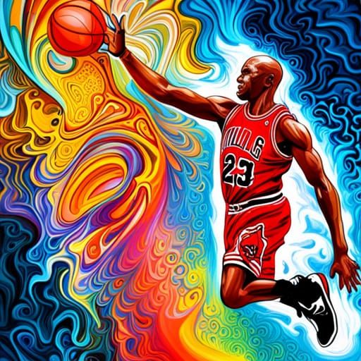 Michael Jordan Graffiti Art, Splash Art Style