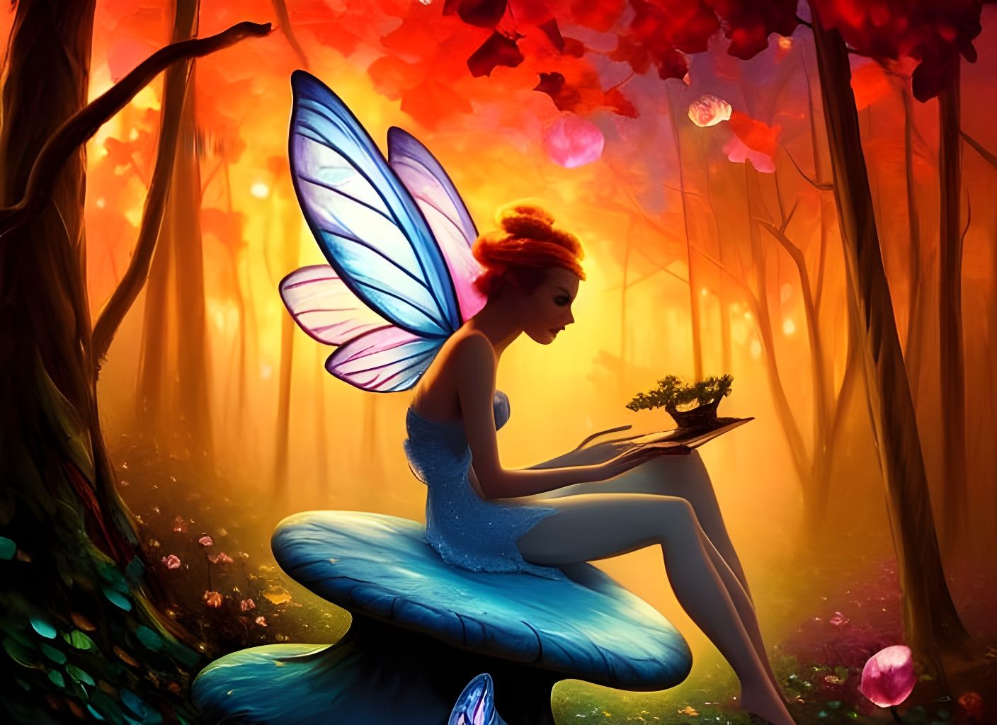 Enchanted Fairy in Forest of Spirits