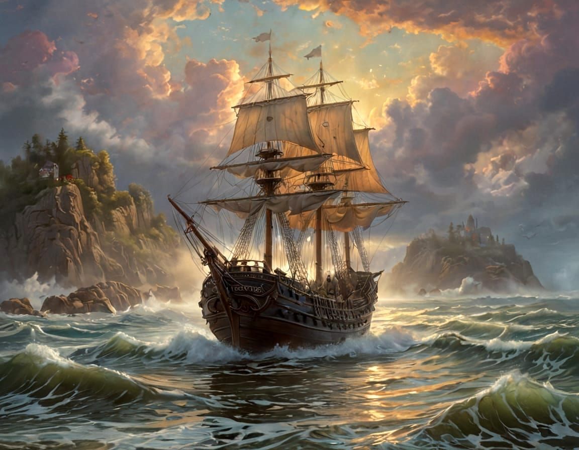 Surreal Seascape Unveils Mystical Strait