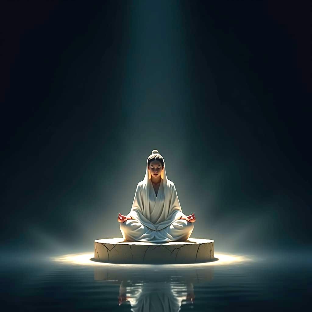 Contemplation of Consciousness in Photorealistic Matte Paint...