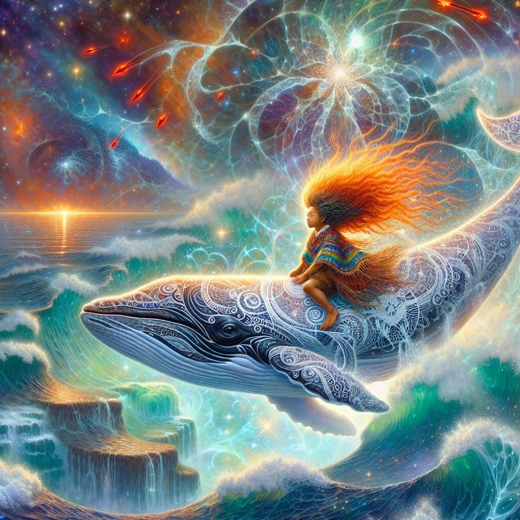 Ethereal Pacific Encounter in Cosmic Art
