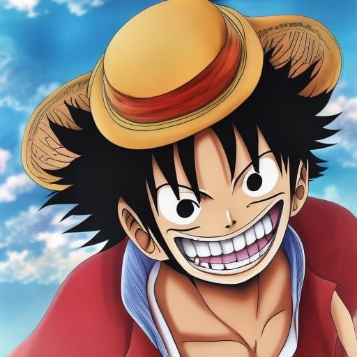 Luffy in Anime Key Visual Style