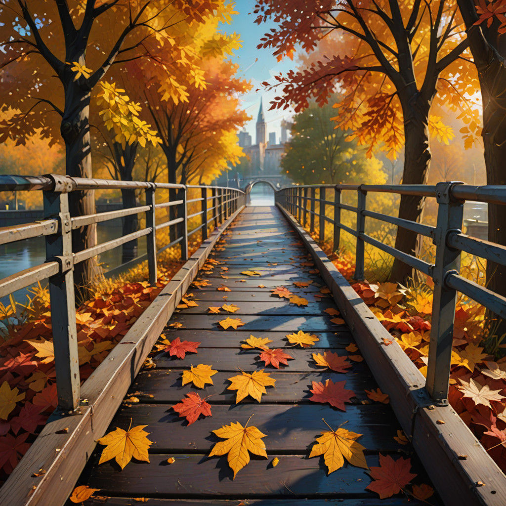 Autumn Leaves in Hyperrealistic Art