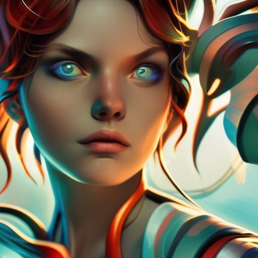 Detailed Dark Fantasy Portrait by Rutkowski and Mucha