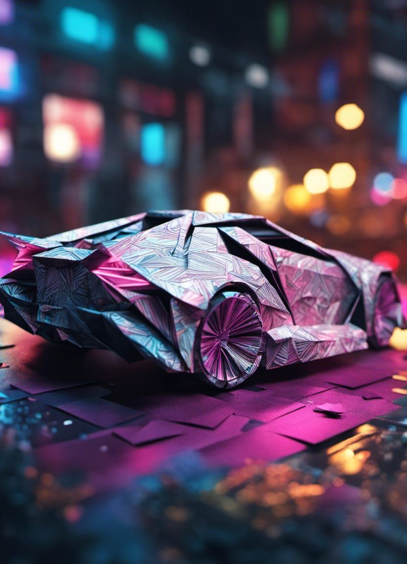 Papercraft sport car
