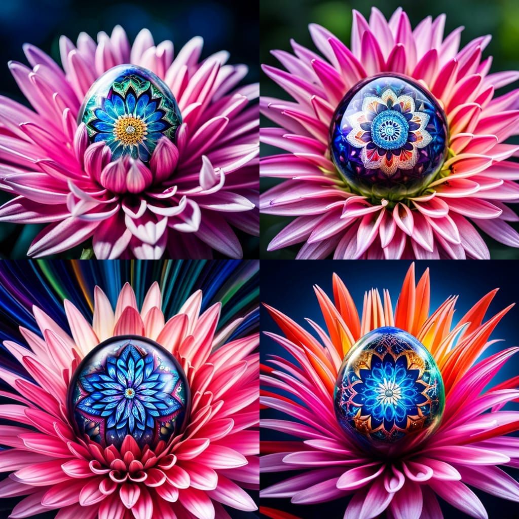 Intricate Glass Box Reveals Dahlia Easter Egg