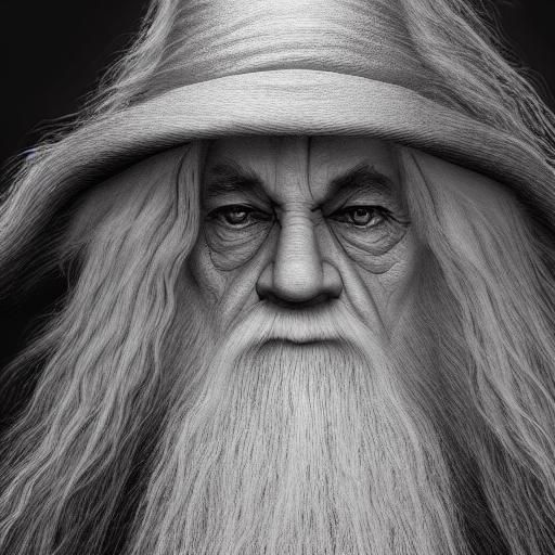 Detailed Portrait of Gandalf the White