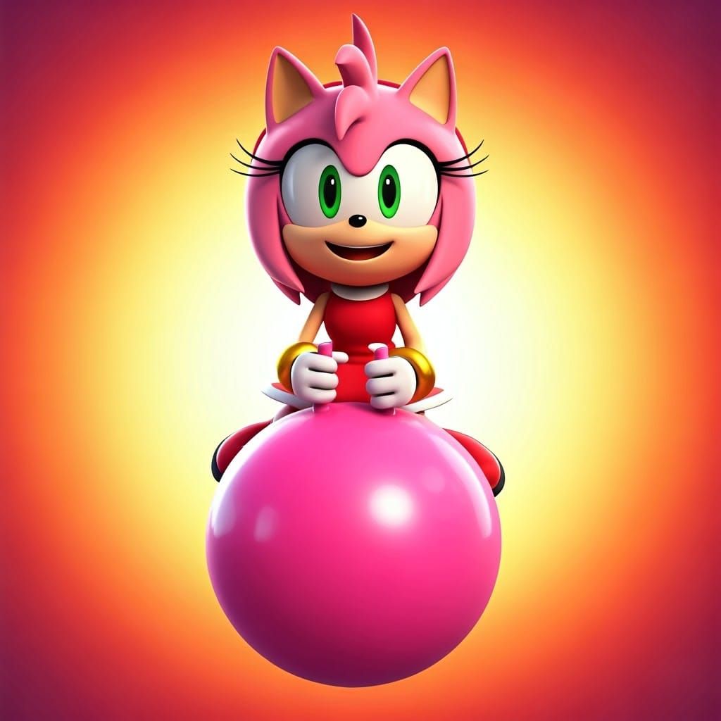 Vibrant Bouncy Adventure of a Happy Girl in Pixel Art