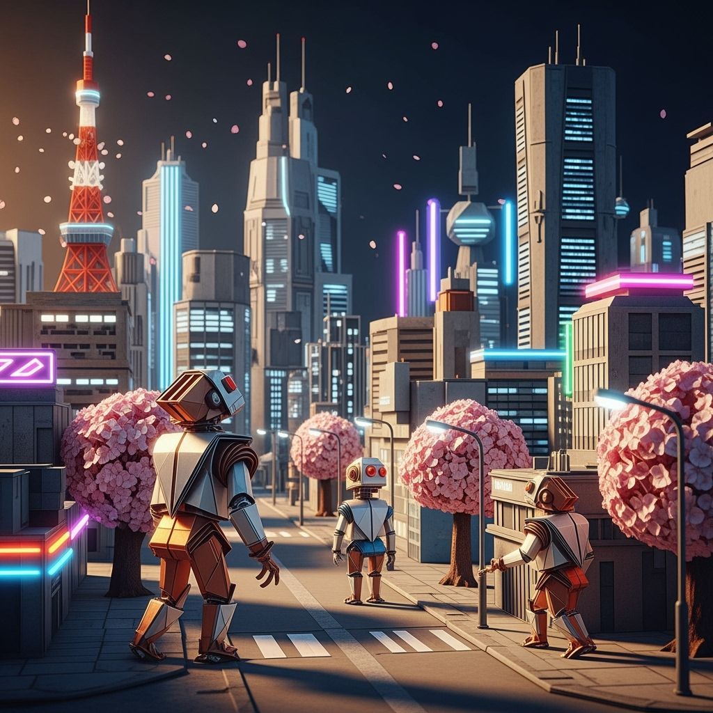 Origami Robots Explore Metallic Paper Tokyo