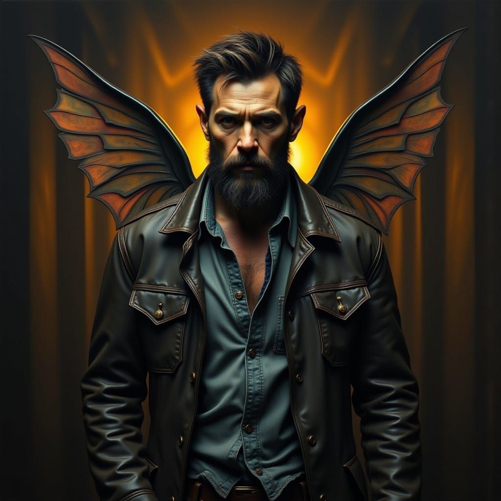 Rugged Man Portrait in Cinematic Lighting