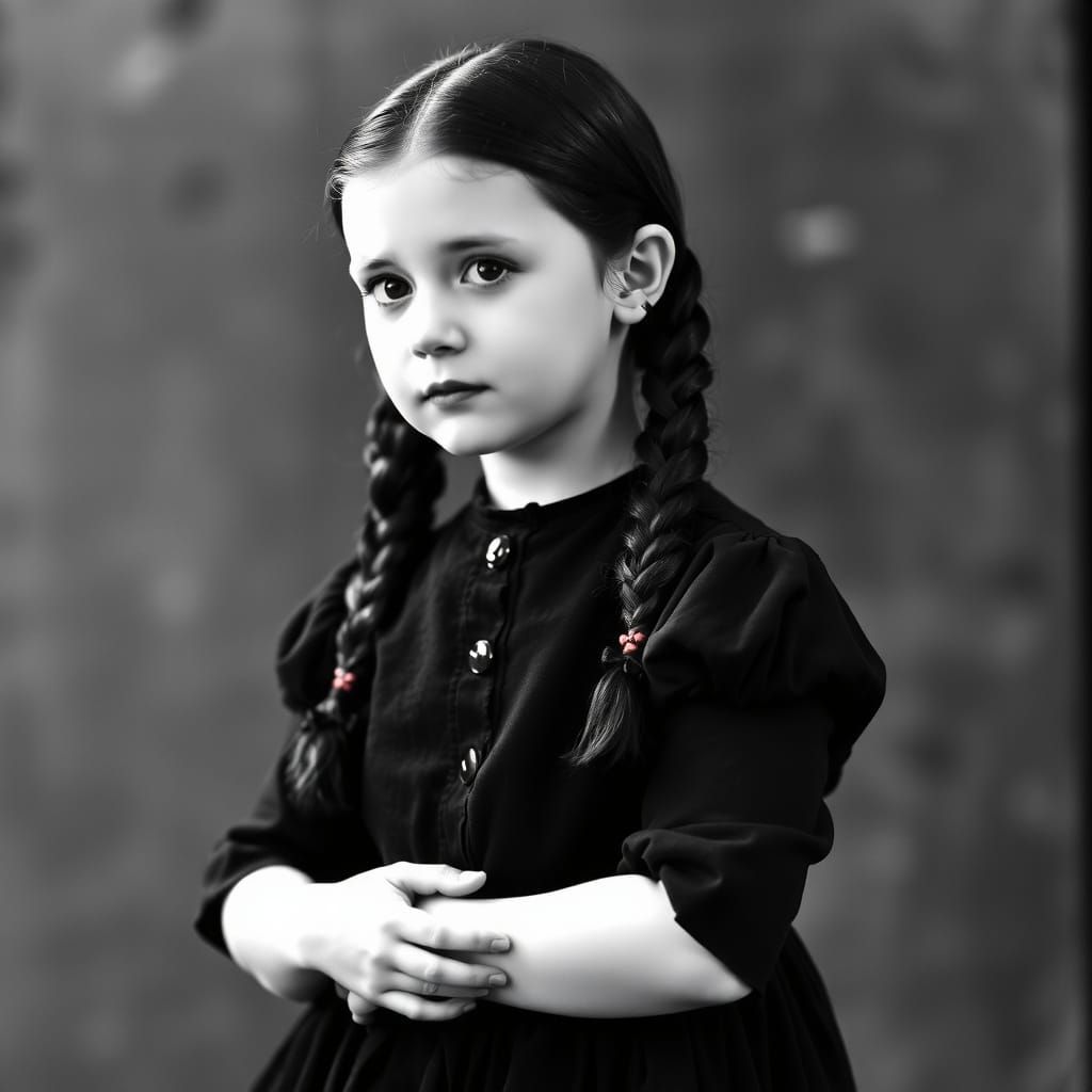 Wednesday Addams in 1905 Silent Film Style