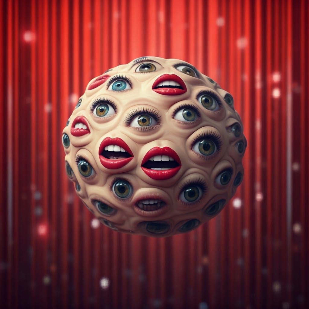 Surreal Body Horror: Eyes and Lips in the Void