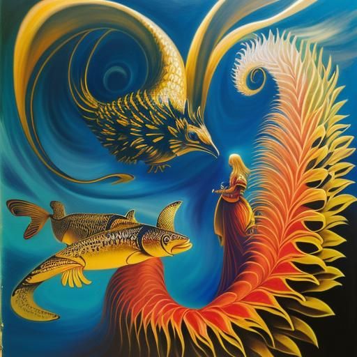 Psychedelic Portrait in Cubist Expressionist Style