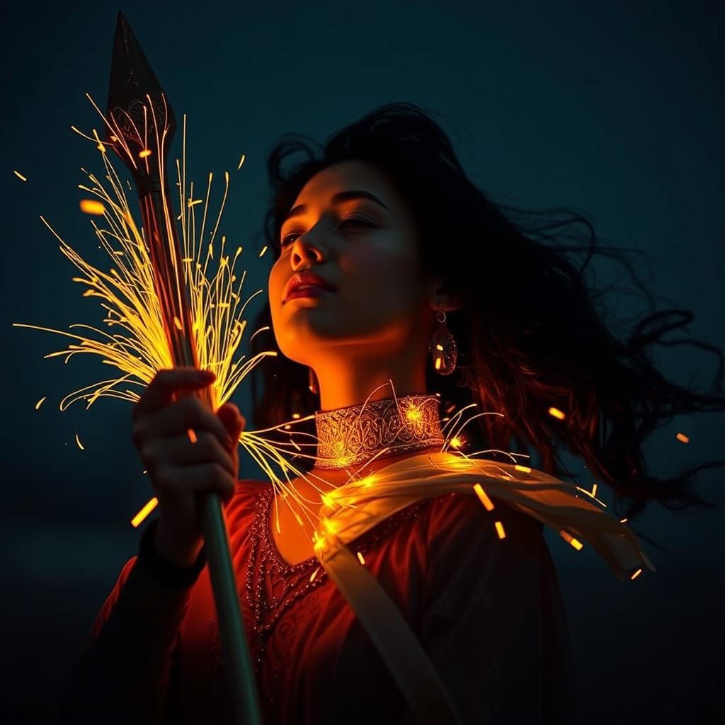 Surreal Freedom Fighter in Complementary Colors