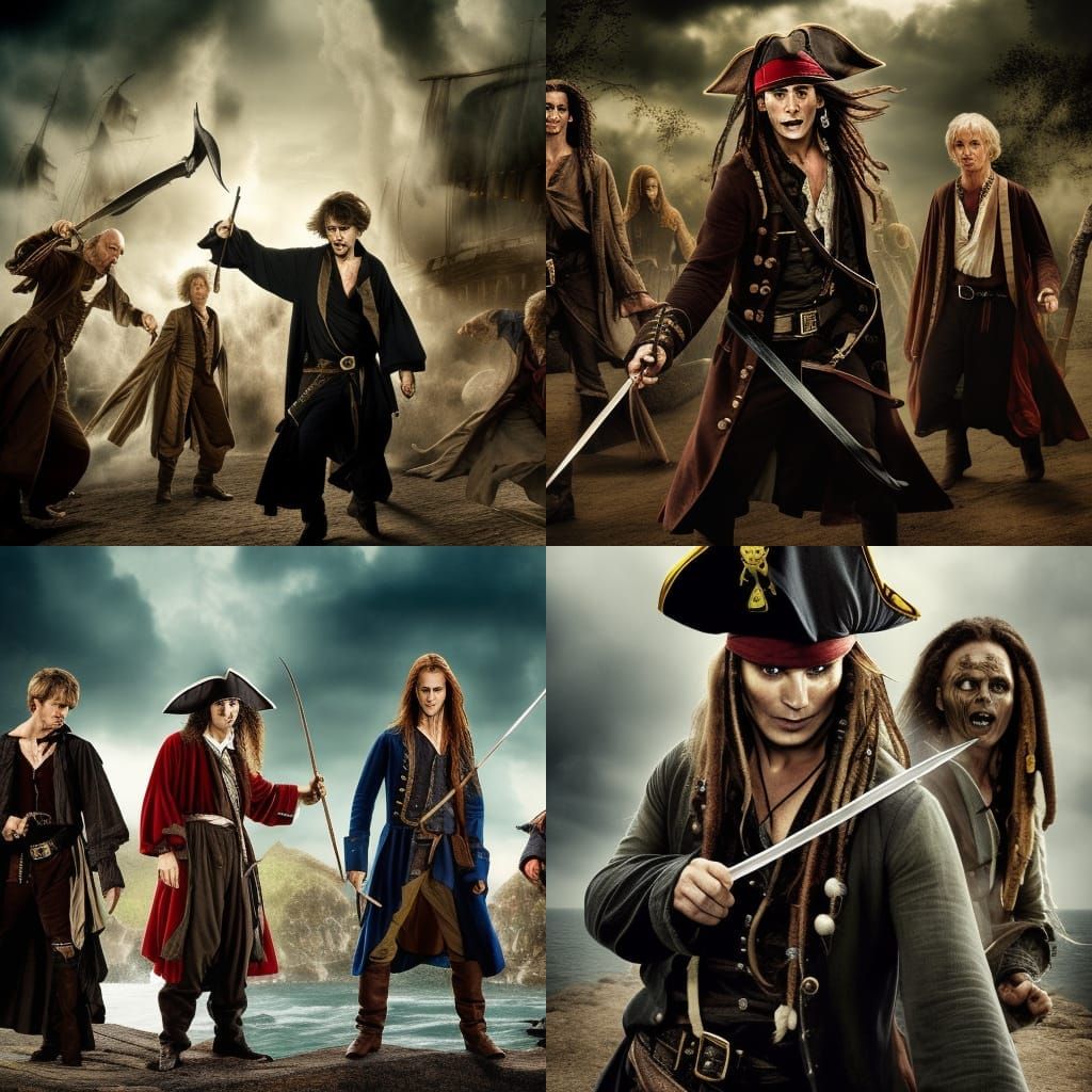 Epic Magic Battle: Pirates, Wizards, and Dark Lords