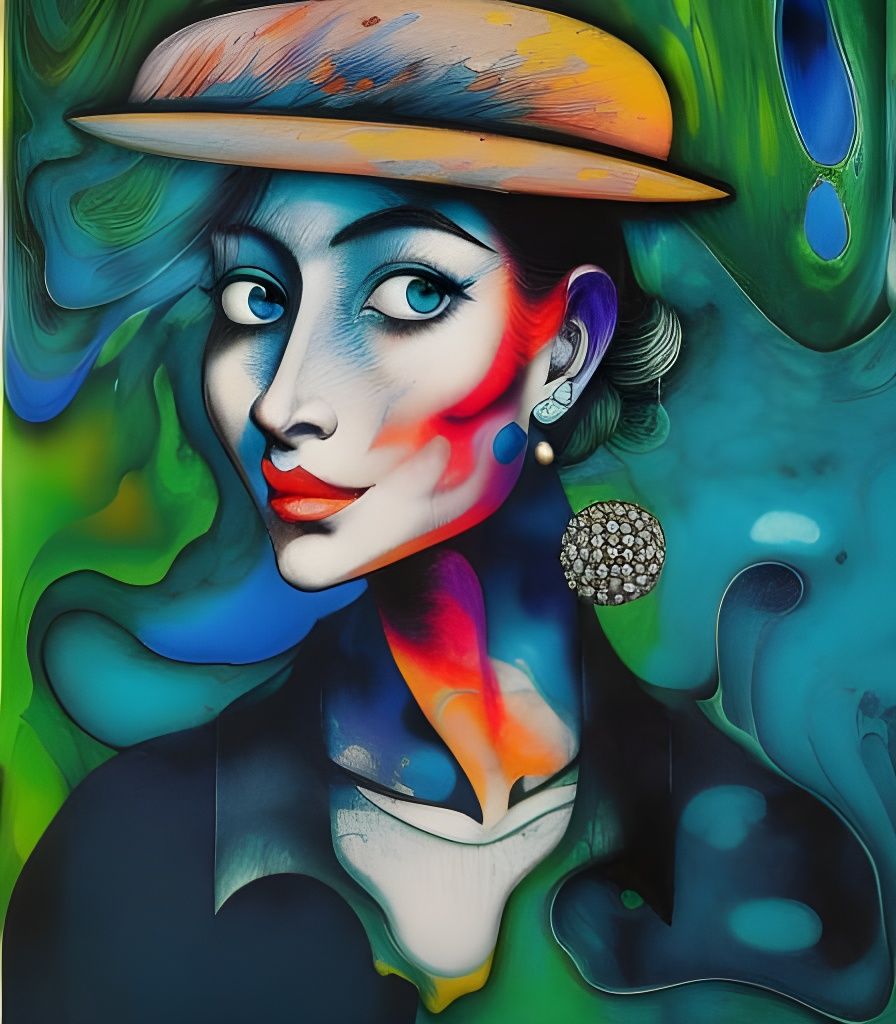 Melting Woman in Fragmented Glass, Ito Style