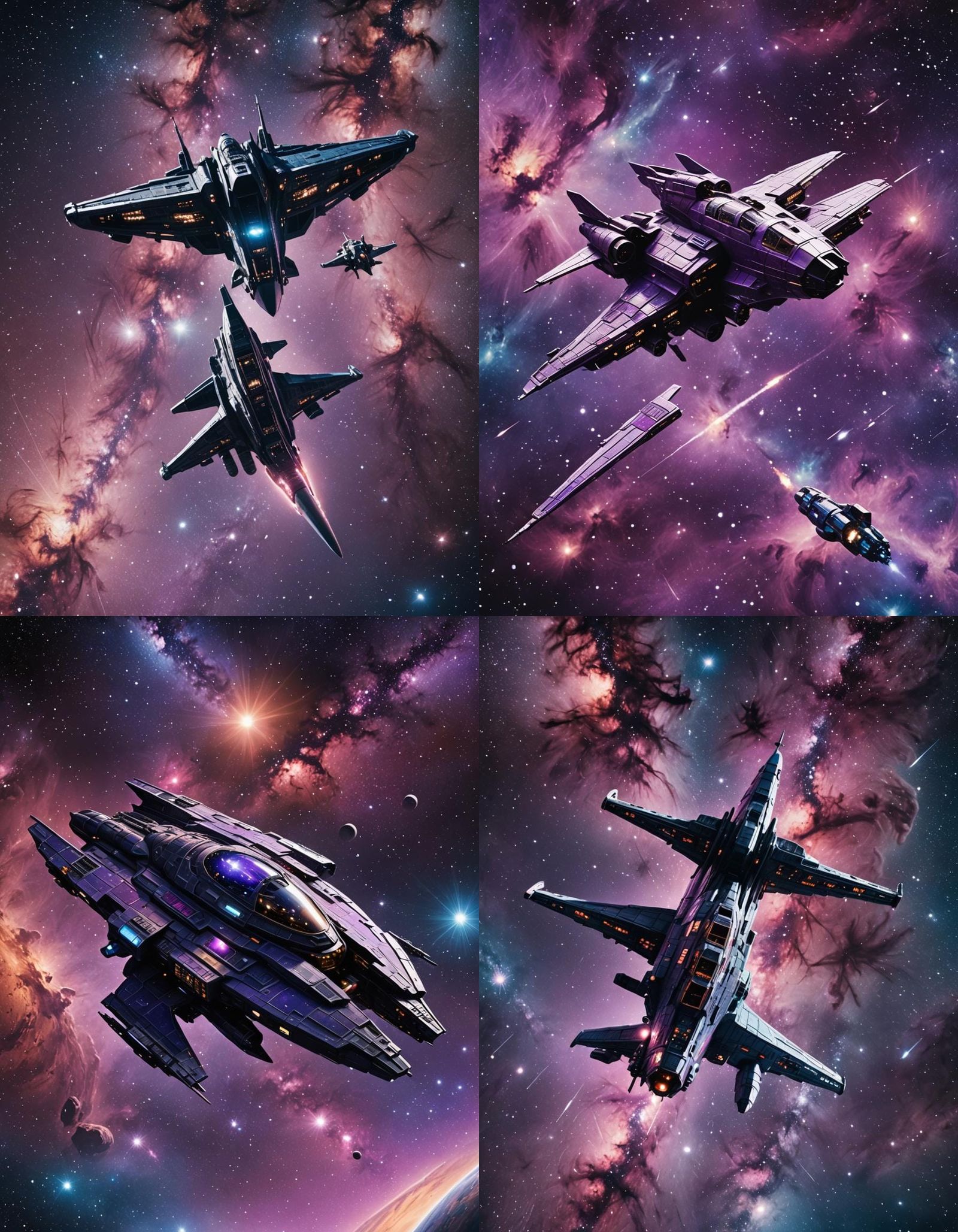 Majestic Space Cruiser on the Edge of the Universe