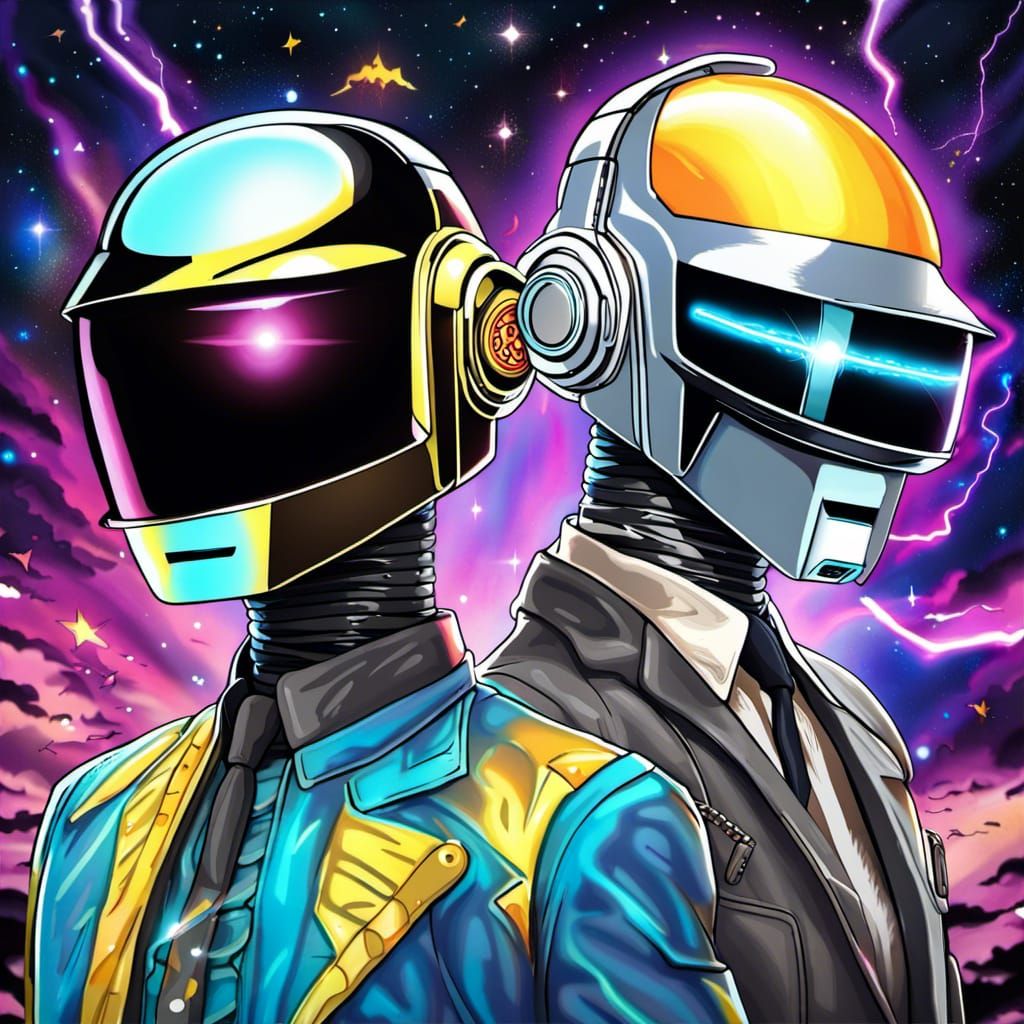 Dreamwave Portrait: Daft Punk in Rick and Morty